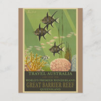Australia Great Barrier Reef Vintage Travel Poster