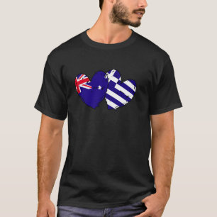 Australia Greece Heart Flags Australian Greek Ance T-Shirt