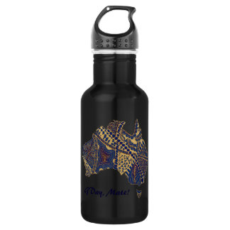 Australia Hand Drawn Decorative Doodle Map 532 Ml Water Bottle