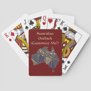 Australia Hand Drawn Decorative Doodle Map Playing Cards