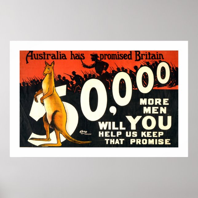 Australia Has Promised Britain (canvas) Poster (Front)