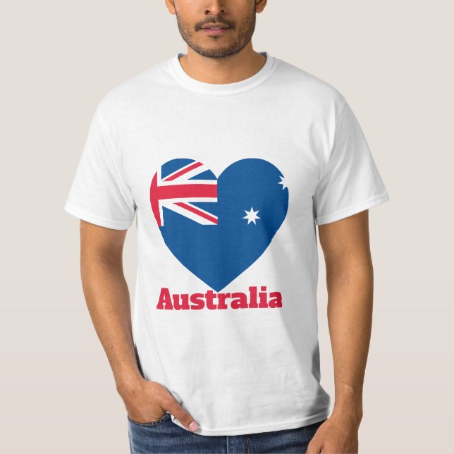 Australia Heart Flag T-Shirt (Front)