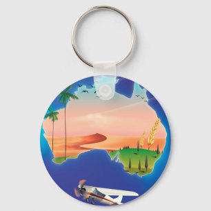 Australia Holiday travel poster Keychain