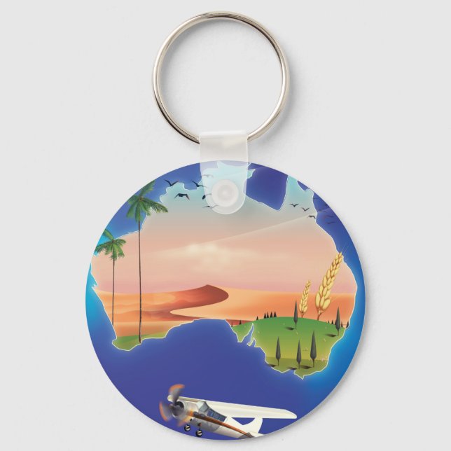 Australia Holiday travel poster Keychain (Front)