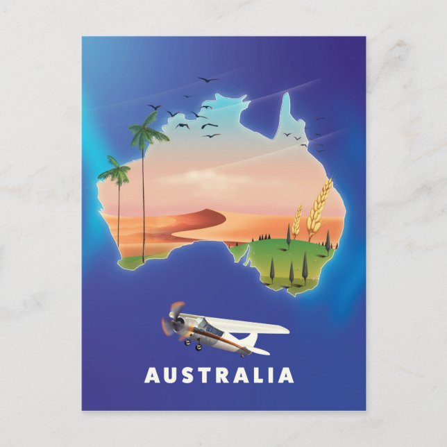 Australia Holiday travel poster Postcard (Front)