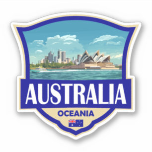 Australia Illustration Retro Badge