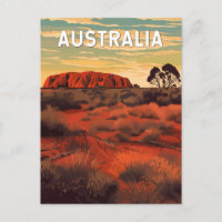 Australia Illustration Travel Art Vintage
