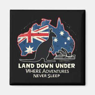 Australia Kangaroo Aussies Land Down Under Magnet