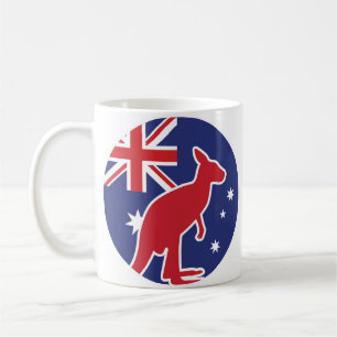 Australia Kangaroo Australian National Animal Flag Coffee Mug