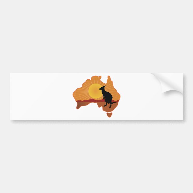 Australia Kangaroo Bumper Sticker (Front)