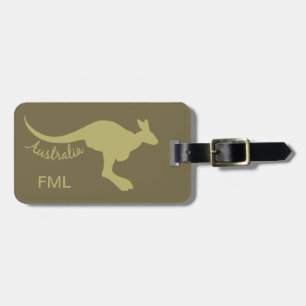 Australia Kangaroo custom luggage tag