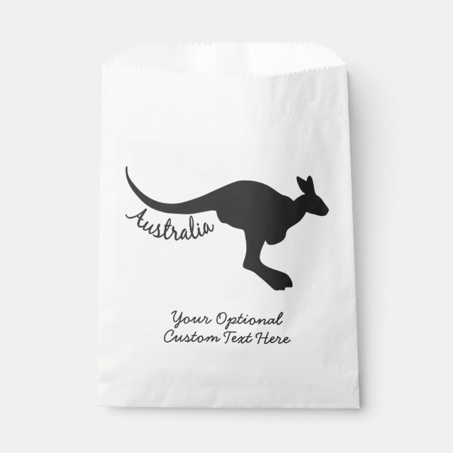 Australia Kangaroo custom text Favour Bag (Front)