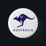 AUSTRALIA KANGAROO FLAG 1 INCH ROUND BUTTON<br><div class="desc">AUSTRALIA KANGAROO FLAG</div>