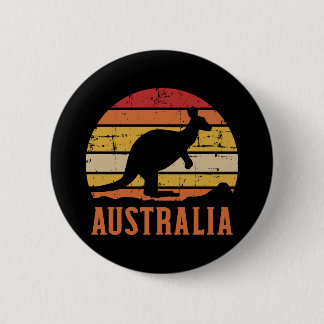 Australia kangaroo vintage 2 inch round button