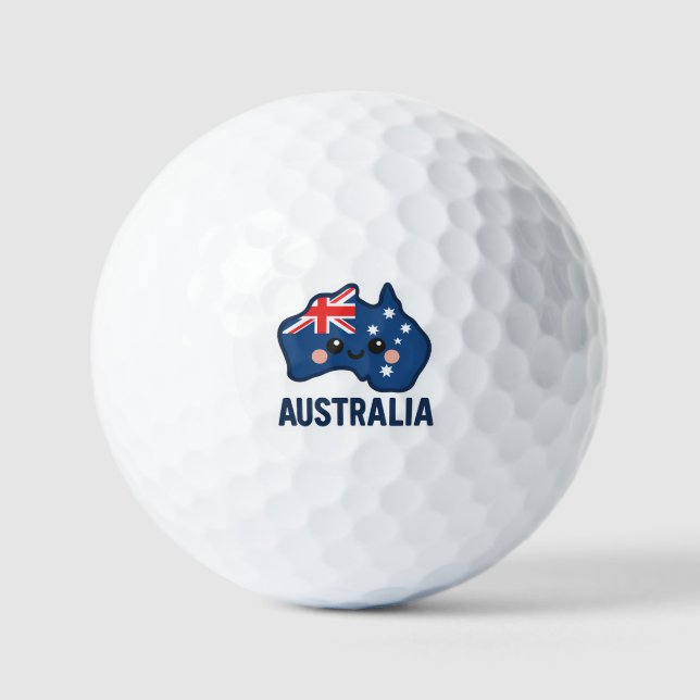Australia Kawaii Fusion – Bold & Adorable Golf Balls (Front)