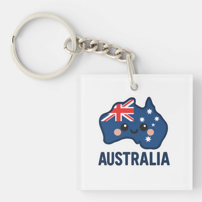 Australia Kawaii Fusion – Bold & Adorable Keychain (Front)