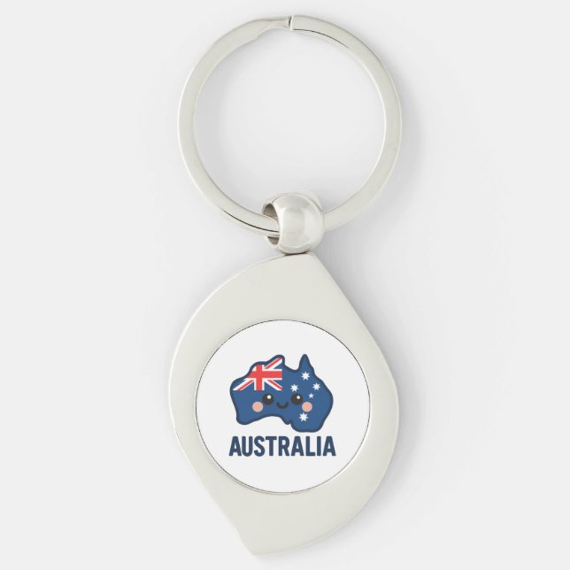 Australia Kawaii Fusion – Bold & Adorable Keychain (Front)