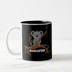 Australia Koalafied Qualified Koala Gift Idea Two-Tone Coffee Mug
