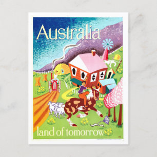 Australia: Land of Tomorrow Travel Postcard