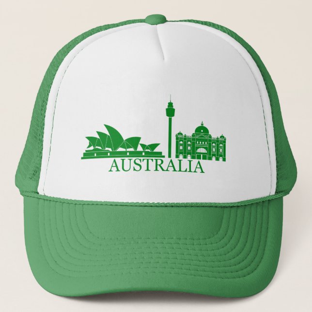 Australia landmarks trucker hat (Front)