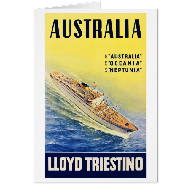 Australia Lloyd Triestino Restored Vintage Poster (Front)