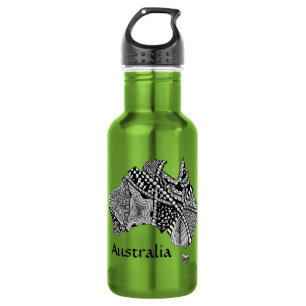 Australia Map Art Doodle 532 Ml Water Bottle