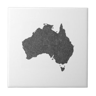 Australia Map Design with Hidden Borders Tile