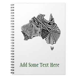 Australia Map Doodle Notebook