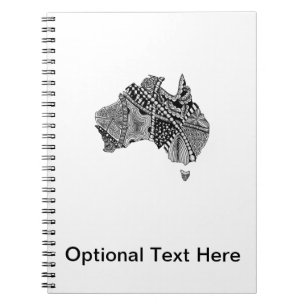 Australia Map Doodle Notebook