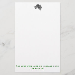 Australia Map Doodle Stationery