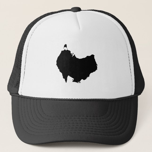 Australia Map Down Under Visual Pun Humour Trucker Hat (Front)