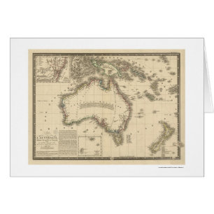 Australia Map Drawn by Adrien Hubert Brue 1826