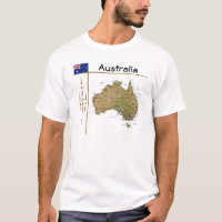 Australia Map + Flag + Title T-Shirt