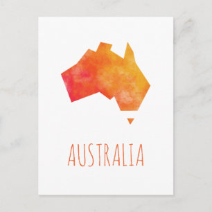 Australia Map Postcard
