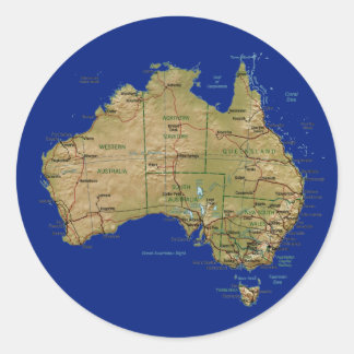 Australia Map Sticker