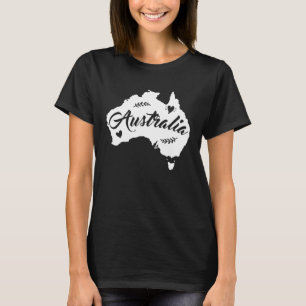 Australia Map Travel & Animal  State Home Australi T-Shirt