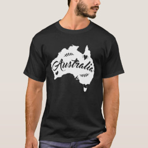 Australia Map Travel & Animal  State Home Australi T-Shirt