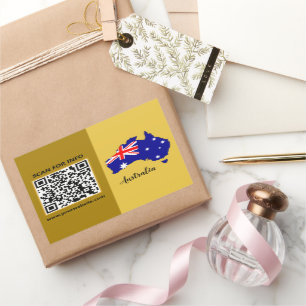Australia Modern QR Code Stickers, Australian Flag Sticker