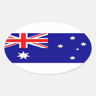 Australia National Flag Oval Sticker