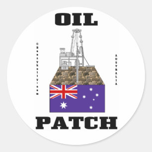 Australia Oil Patch,Decal,Oil Field Gift,Oil,Gas Classic Round Sticker