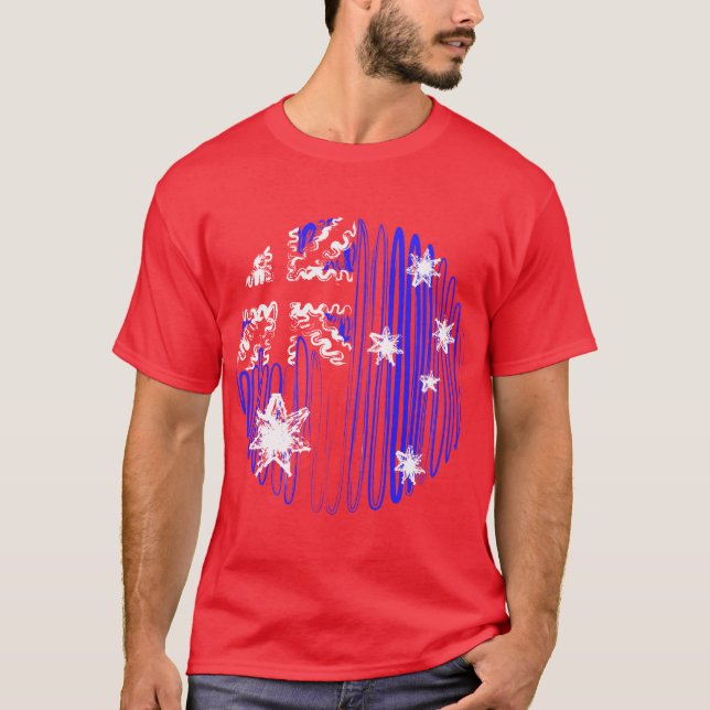 Australia on Red Tee Shirt (Front)
