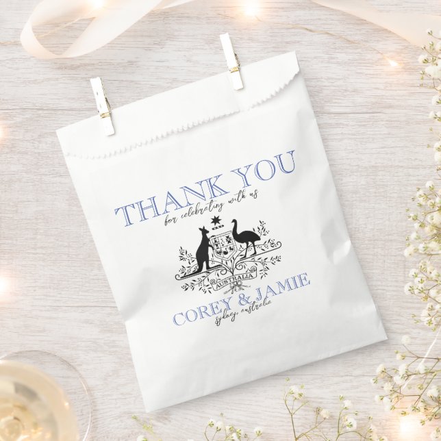 Australia Passport Favour Bag (Clipped)