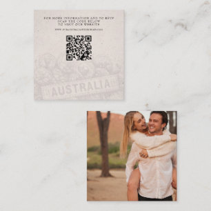 Australia Passport Wedding QR Enclosure Card