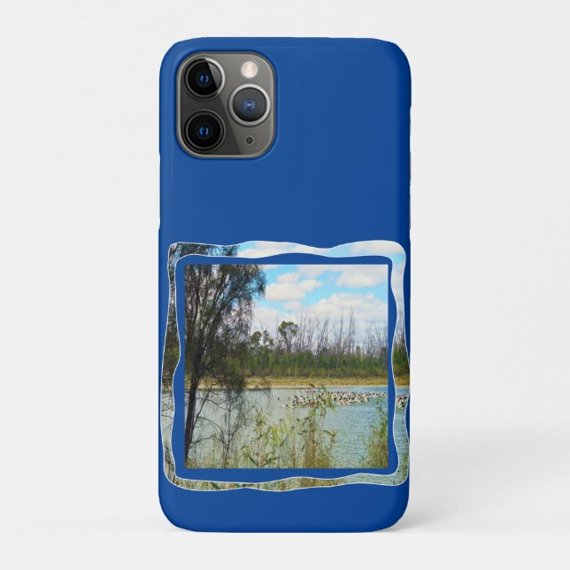 Australia Pelican Flock River Murray, Case-Mate iPhone Case (Back)