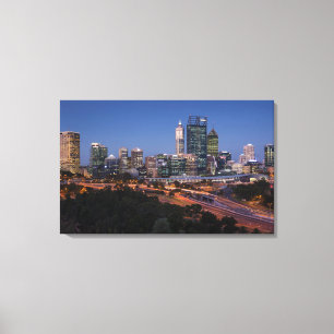 Australia, Perth, city skyline from Kings Park Canvas Print