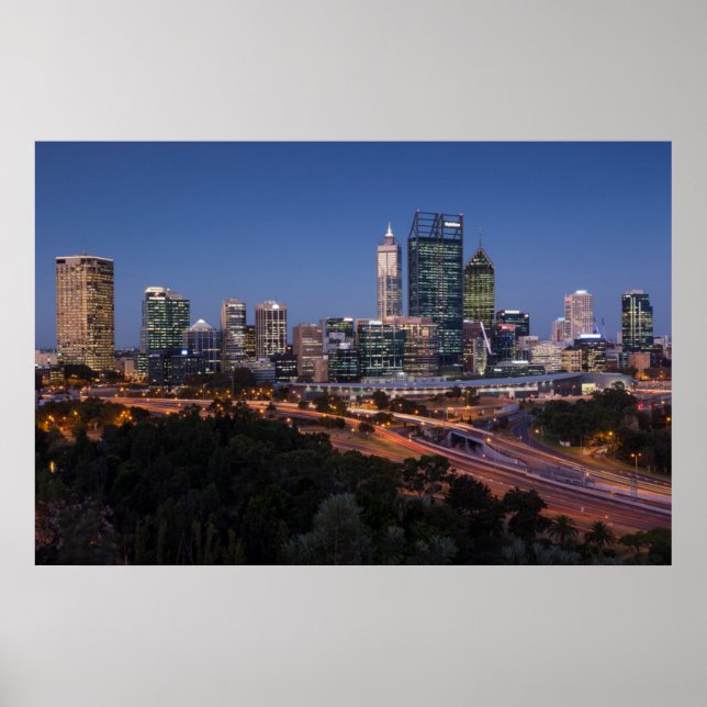 Australia, Perth, city skyline from Kings Park Poster (Front)