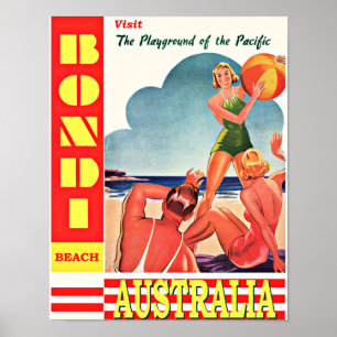 Australia-Playground of the Pacific, Bondi Beach Poster