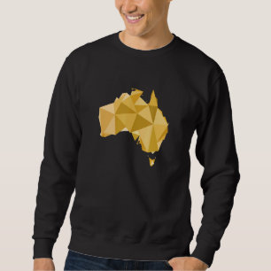 Australia Polygon Style Map  Geometric  Australia Sweatshirt