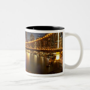 Australia, Queensland, Brisbane, Story Bridge, 2 Two-Tone Coffee Mug
