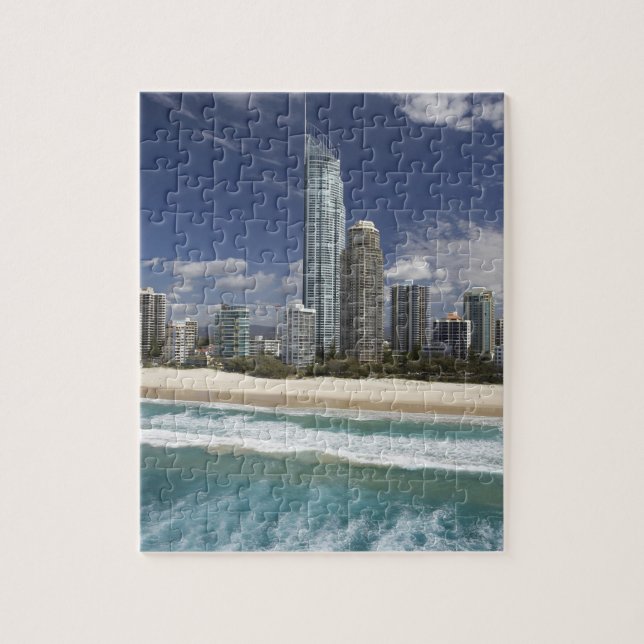 Australia, Queensland, Gold Coast, Surfers Jigsaw Puzzle (Vertical)